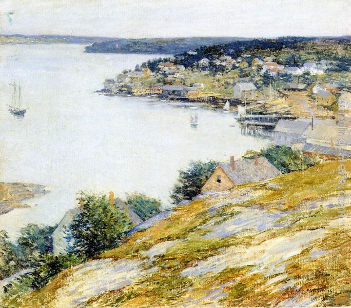 East Boothbay Harbor painting - Willard Leroy Metcalf East Boothbay Harbor art painting